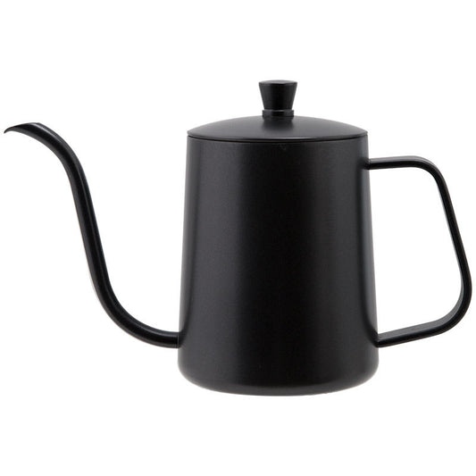 304 stainless steel fine mouth hand brewing pot 600ML with cover thickened mini long mouth fine mouth drip coffee hanging ear pot