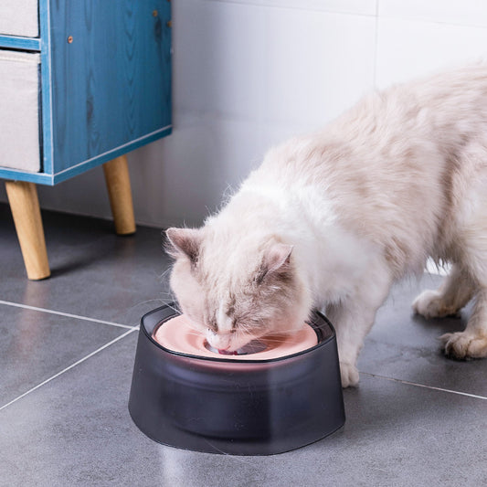Floating water bowl for dogs to prevent splashing and wetting the mouth; water bowl for rabbits; water feeding for cats to prevent tipping over; pet supplies.
