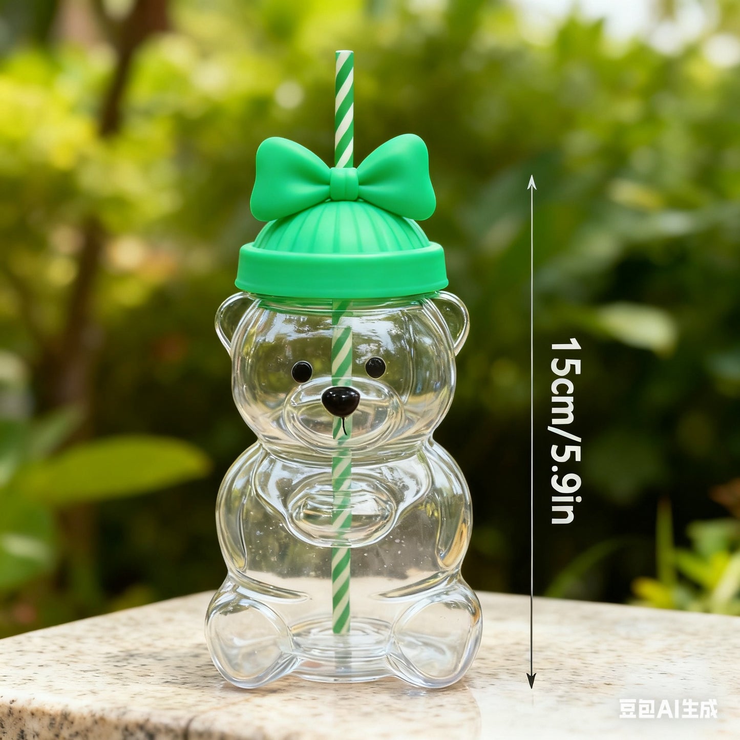Glass Bear Cup Limited Edition, a popular cross-border e-commerce design cup featuring a bear-shaped barista design, is now available for cold drinks.
