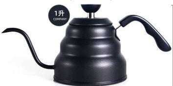 Stainless steel coffee pot hand brewing pot with thermometer hand brewing coffee pot Teflon fine mouth outdoor camping cloud pot