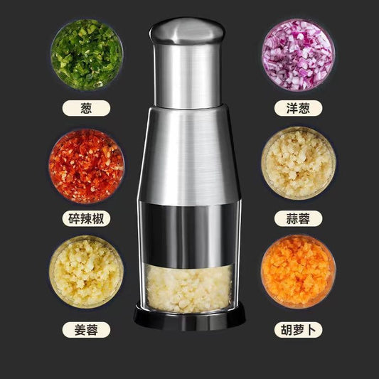 Multifunctional stainless steel pat knife manual press garlic press kitchen vegetable cutter garlic mash garlic press