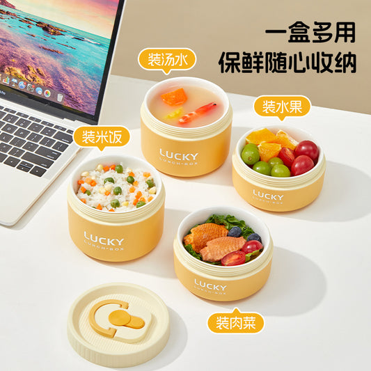 Ceramic food storage bowl gift box, multi-functional sealed bowl, double-boiler stew pot, microwave heating egg steamer bowl