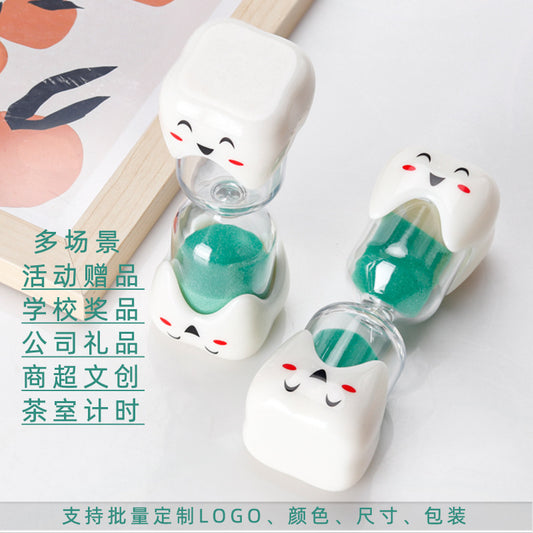 Children's brushing timer smiley face hourglass timer birthday gift creative decorative ornament small hourglass event gift