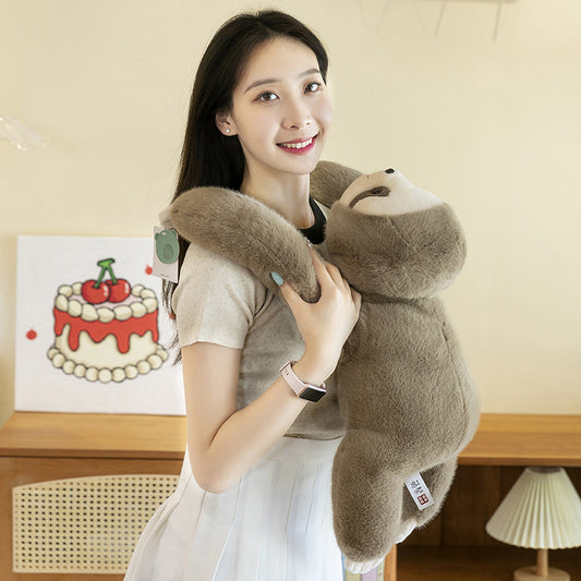 Adorable plush toy for pet comfort, cute lying-down doll, bed hug, birthday gift