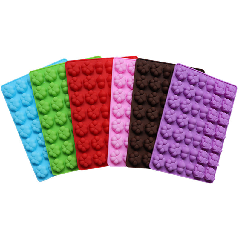 Blues 42-piece Panda Claw Silicone Chocolate Mold Mini Fondant Fire Paint Wax Mold
