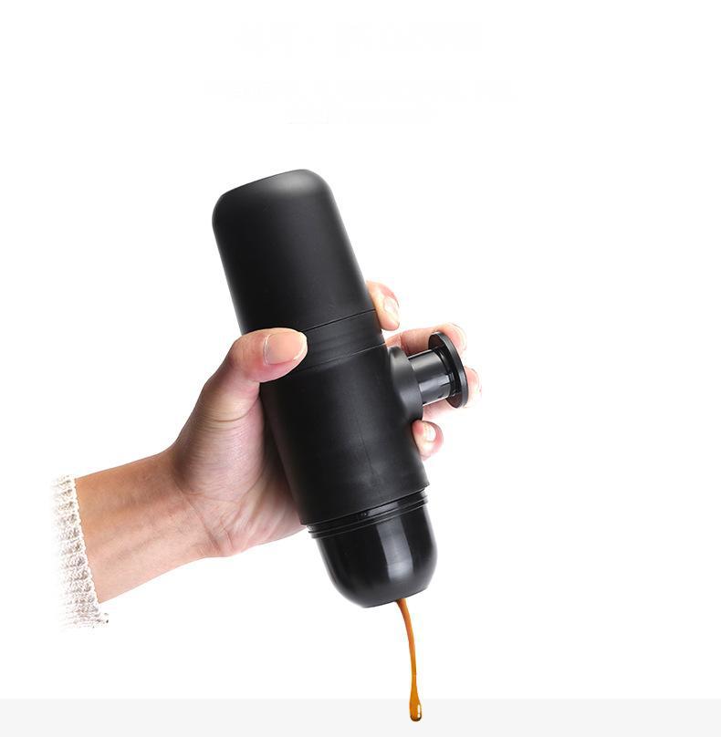 Hand-pressed portable coffee machine Espresso machine Outdoor manual coffee cup Mini coffee pot