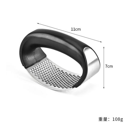 The new circular garlic press manual garlic masher garlic masher multi-purpose arc kitchen garlic grinder kitchen Amazon