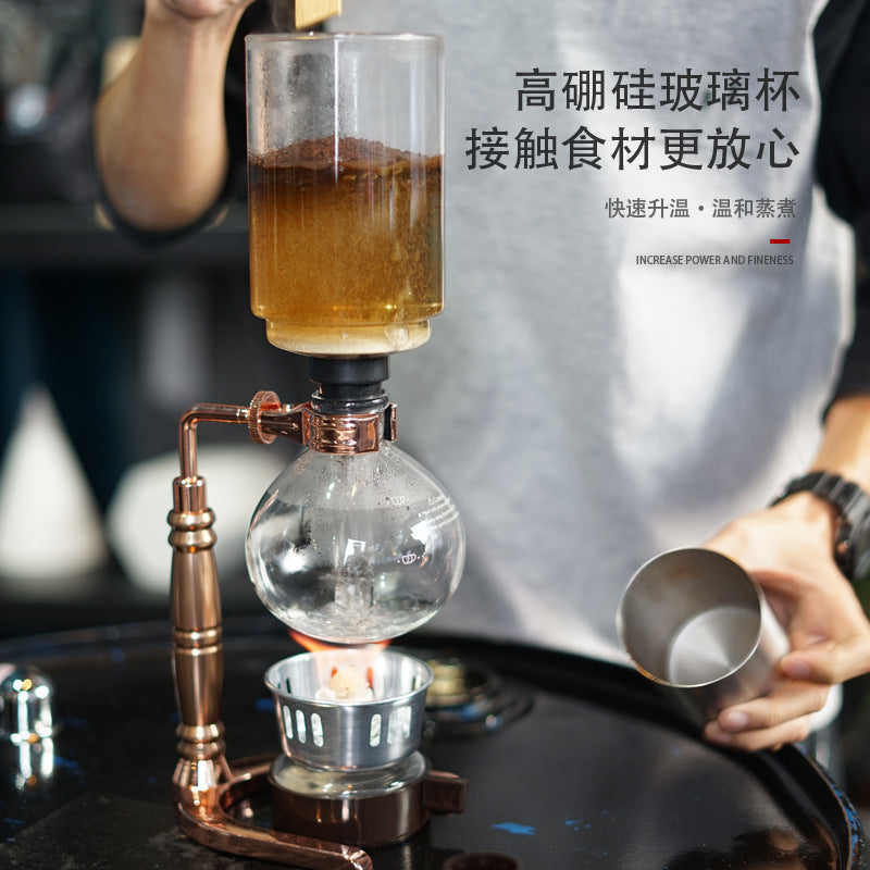 Siphon coffee pot household cooking siphon pot set glassware coffee machine 3 servings 5 servings