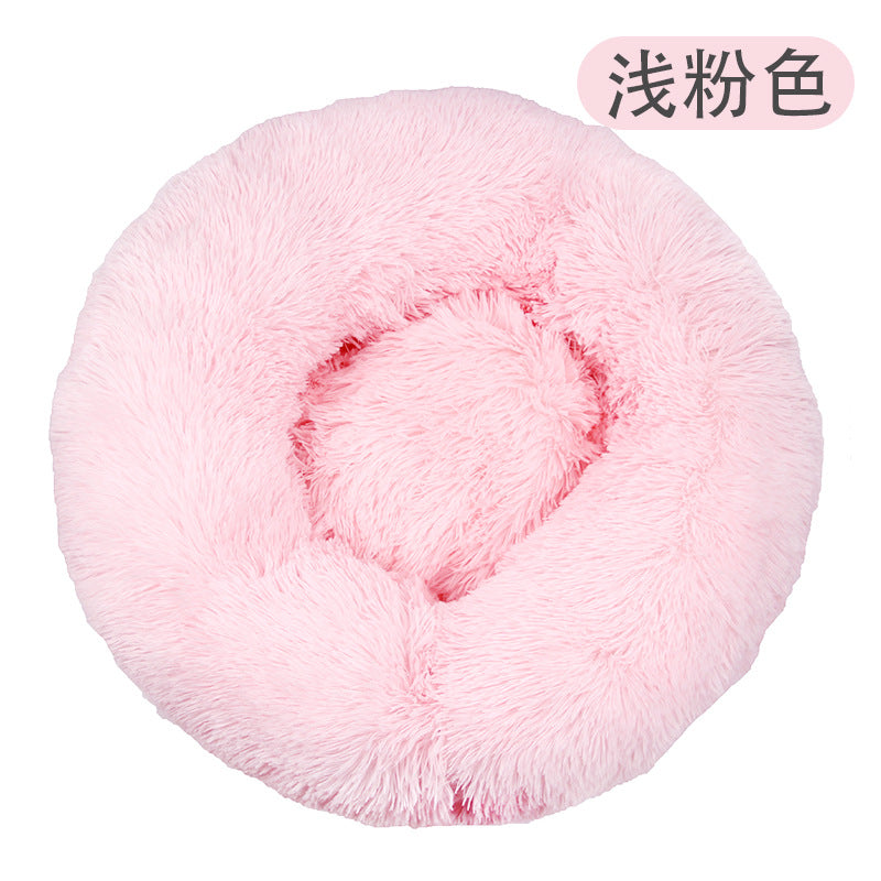Factory direct cat litter kennel plush round dog bed warm pad pet litter dog pad supplies wholesale