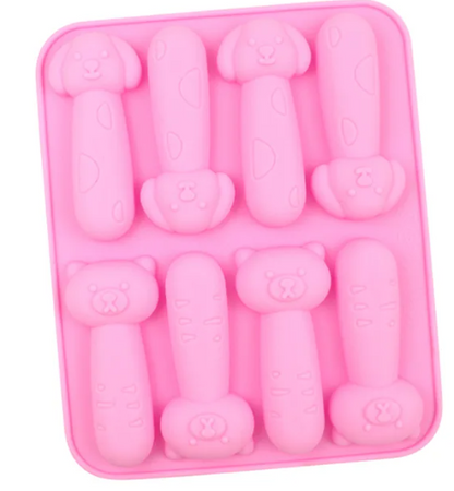 Blues 42-piece Panda Claw Silicone Chocolate Mold Mini Fondant Fire Paint Wax Mold