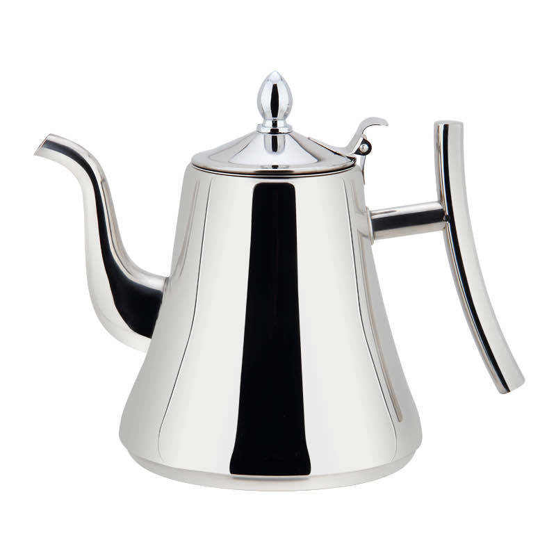 Thickened stainless steel teapot with filter for hotels, restaurants and teahouses, universal kettle for tea brewing, wholesale
