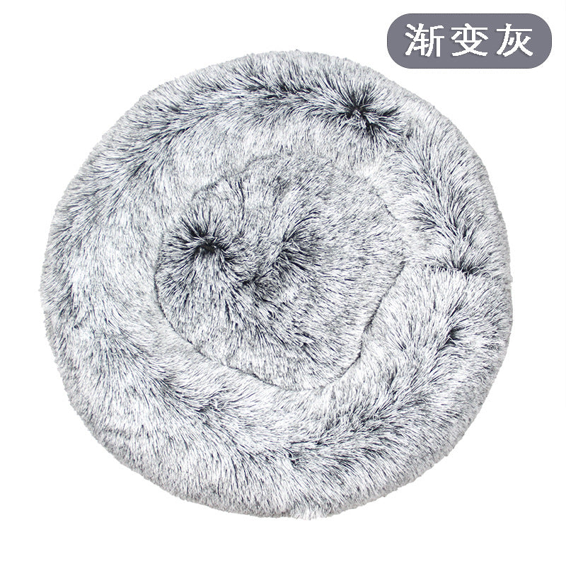 Factory direct cat litter kennel plush round dog bed warm pad pet litter dog pad supplies wholesale