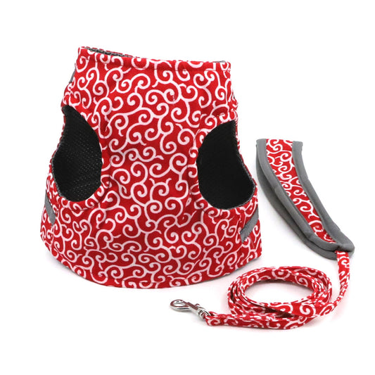 Cat and dog leash vest to prevent escape, pet clothing set for walking dogs and playing with cats