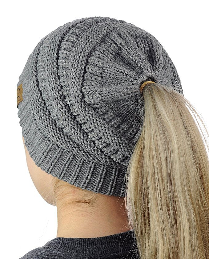 Ponytail Knitted Hat