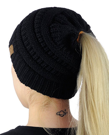 Ponytail Knitted Hat