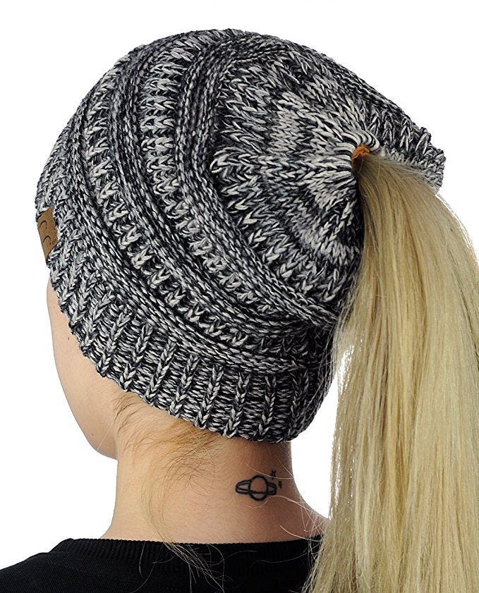 Ponytail Knitted Hat