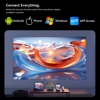 EVERYCOM Spectra 1080P 1200 ANSI Lumens HD Home Cinema Projector