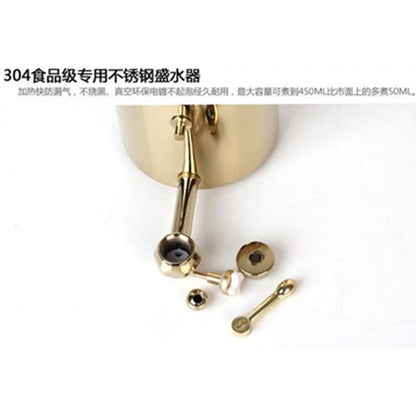 Ready-to-use siphon coffee pot, Belgian pot, stainless steel electroplating gold