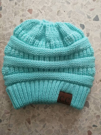 Ponytail Knitted Hat