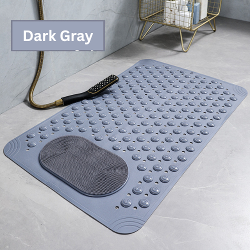 Non-Slip Bath Mat with Brush