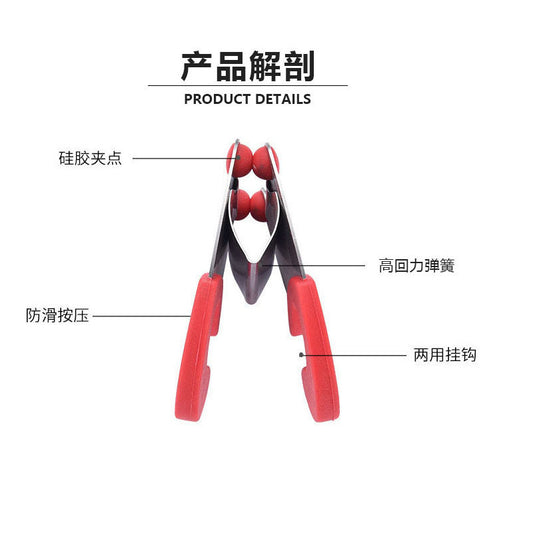 Spot stainless steel pot edge clip kitchen bowl and dish clip kitchen utensil support rack multi-purpose silicone clip kitchen gadgets