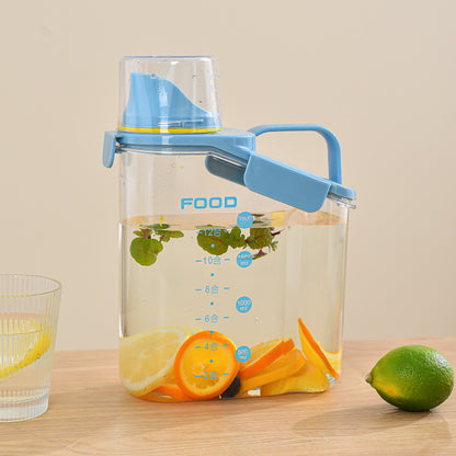 Summer household refrigerator cold water bucket lemon fruit tea cold brew pot cold water kettle fresh-keeping large capacity cold water kettle with handle