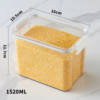 Square flower tea packaging box, 460ml, four-compartment plastic airtight container, food-grade storage box.