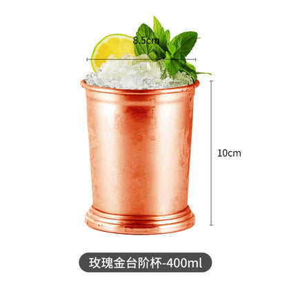 Cross-border hot selling Moscow cup mule cup 304 stainless steel copper-plated hammer point cup bare body cup wine glass cocktail cup