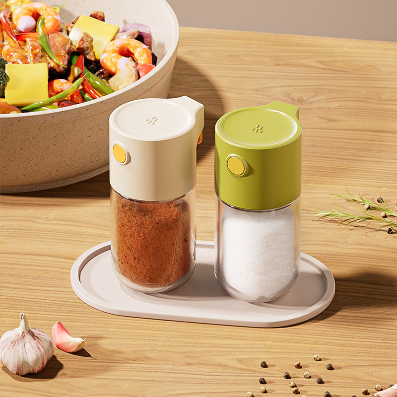 Light luxury kitchen seasoning bottle control amount seasoning bottle salt shaker seasoning jar sealed jar barbecue sprinkle bottle seasoning bottle jar