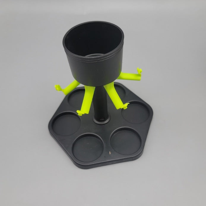 Hexagonal Points Glass Wine Dispenser, Party Wine Dispenser, Wine Glass Tray Set