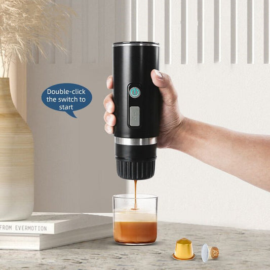 Portable capsule coffee machine Italian high pressure wireless electric portable coffee pot outdoor capsule coffee powder dual use