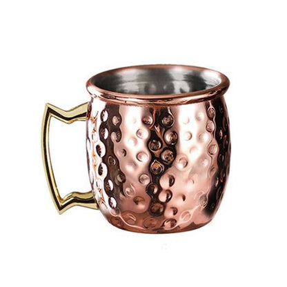 Cross-border hot selling Moscow cup mule cup 304 stainless steel copper-plated hammer point cup bare body cup wine glass cocktail cup