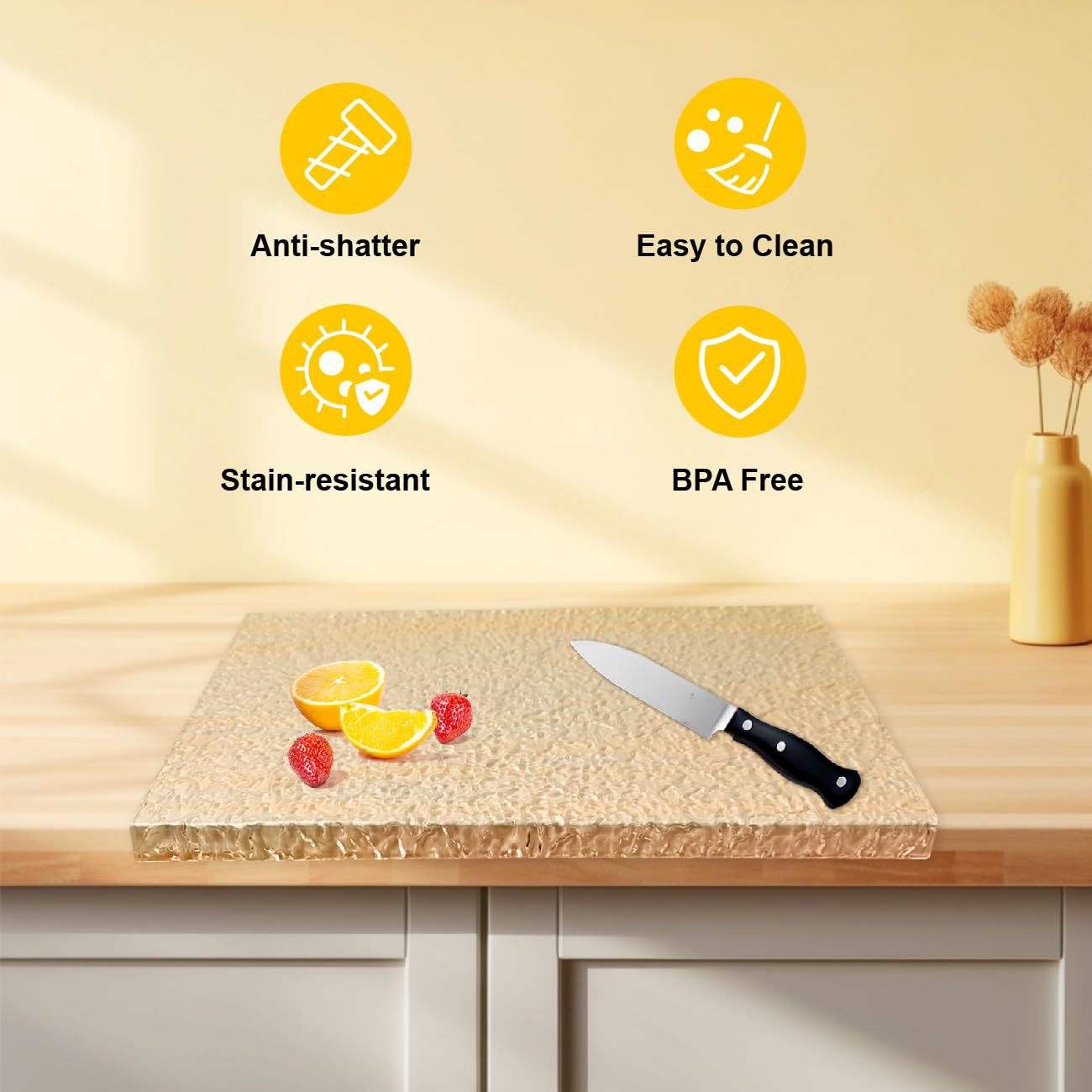 Cross-border acrylic cutting board kitchen countertop transparent fruit and vegetable cutting board cooked food cutting board plexiglass tray