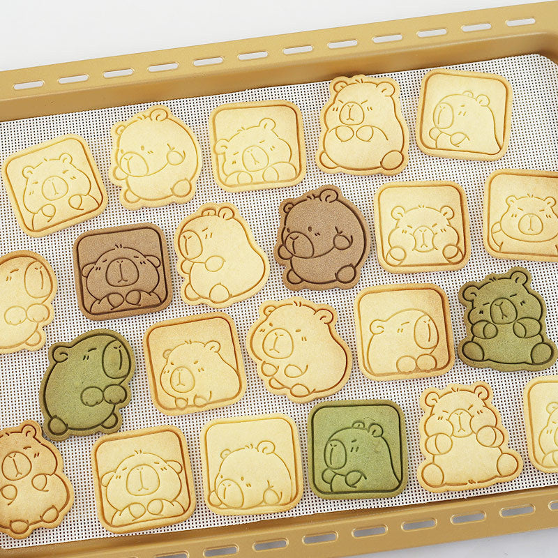 Capybara cartoon cookie cutter, household 3D pressing and cutting mold, fondant baking tool