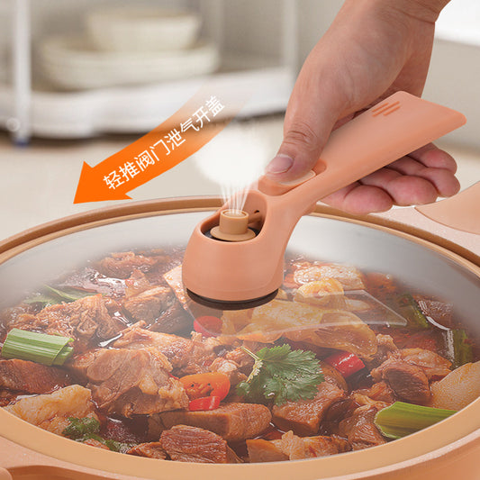 Popular TikTok-style clay pressure cooker with steamer, multi-functional non-stick frying pan, suitable for gas and electric use, directly supplied by the manufacturer.