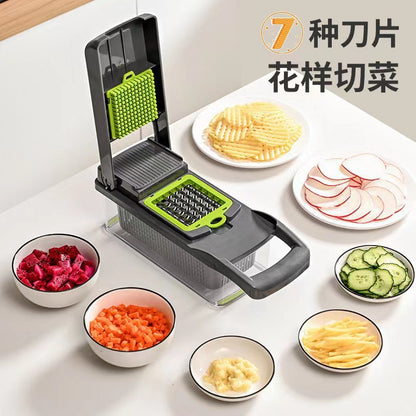 Multifunctional vegetable cutting tool household potato shredder dicer kitchen radish grater slicer