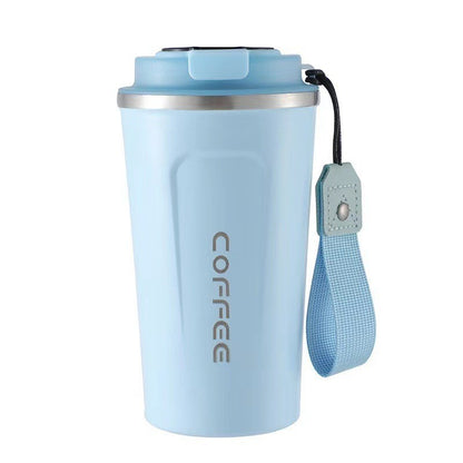 Simple style pure color 304 stainless steel thermos cup intelligent display temperature coffee cup car portable wholesale logo