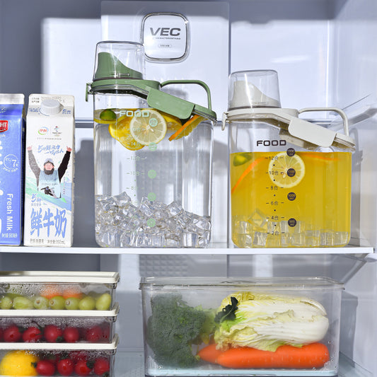 Summer household refrigerator cold water bucket lemon fruit tea cold brew pot cold water kettle fresh-keeping large capacity cold water kettle with handle