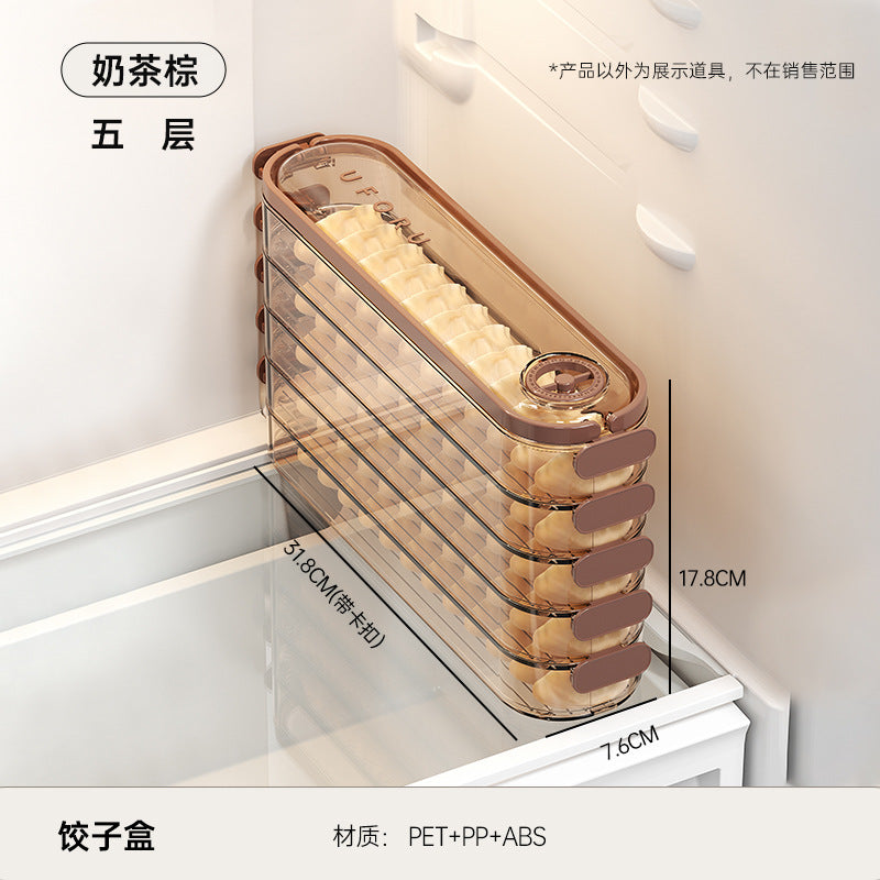 Dumpling box household food grade kitchen refrigerator gap storage box uforu multi-layer non-stick bottom quick-freeze fresh-keeping box