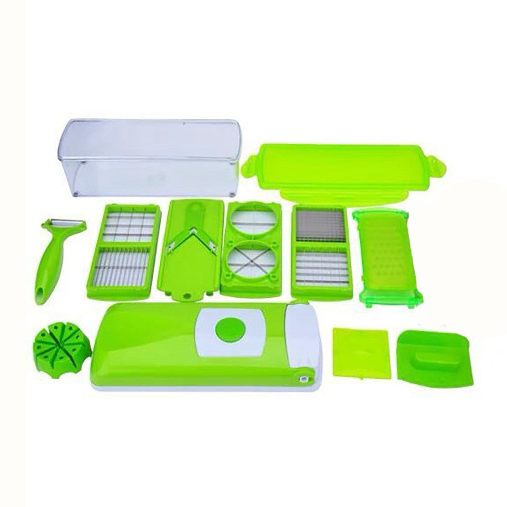 Foreign trade cross-border multifunctional vegetable cutter grid vegetable cutter kitchen gadgets 12 pieces shredder slicer grater