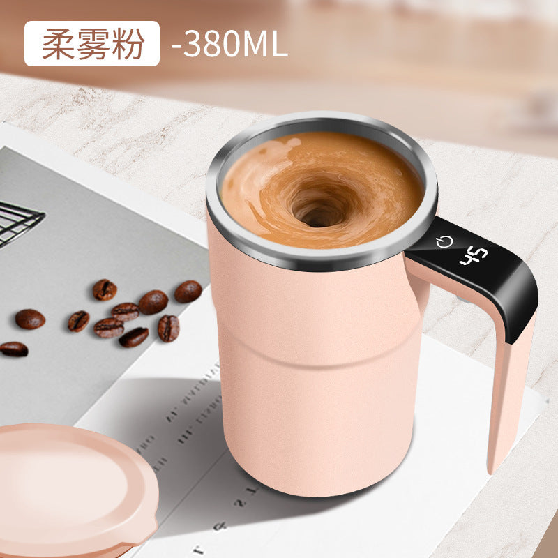 Cross-border intelligent temperature measuring magnetic automatic stirring cup electric portable coffee cup milkshake cup fitness protein shaker cup