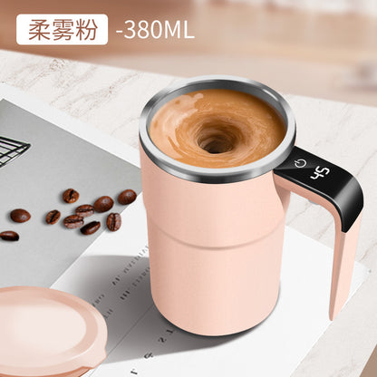 Cross-border intelligent temperature measuring magnetic automatic stirring cup electric portable coffee cup milkshake cup fitness protein shaker cup