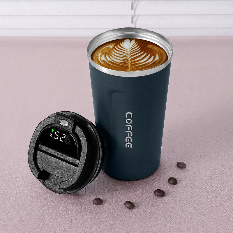 Stainless steel car vacuum coffee cup outdoor leisure simple thermos cup portable double-layer office tea cup wholesale