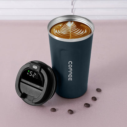 Stainless steel car vacuum coffee cup outdoor leisure simple thermos cup portable double-layer office tea cup wholesale