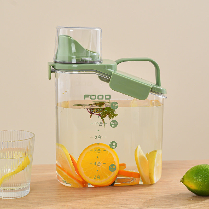 Summer household refrigerator cold water bucket lemon fruit tea cold brew pot cold water kettle fresh-keeping large capacity cold water kettle with handle