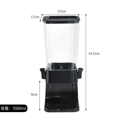 5.5L Cereal Machine Food Grain Storage Jar Cereal Machine Kitchen Cereal Dispenser