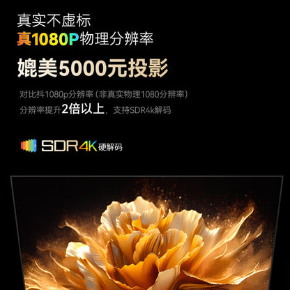 Cross-border foreign trade PTZ projector home use true 1080P support 4K HD auto focus English multi-language