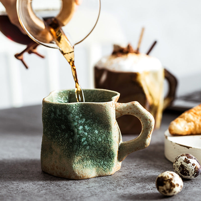 Ceramic coffee cup high-value retro internet celebrity high-end exquisite ins style mug water cup office cup gift