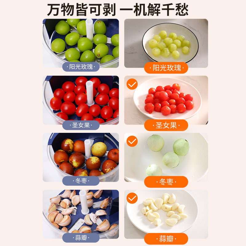 Cross-border hot-selling fully automatic fruit peeling machine electric milk tea fruit shop dedicated peeling machine artifact