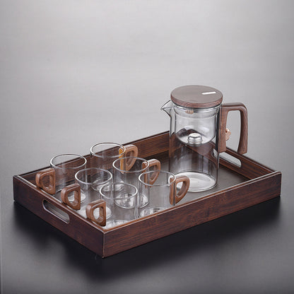 Elegant cup teapot tea water separation household tea brewing artifact magnetic suction tea brewer glass filter teapot tea set